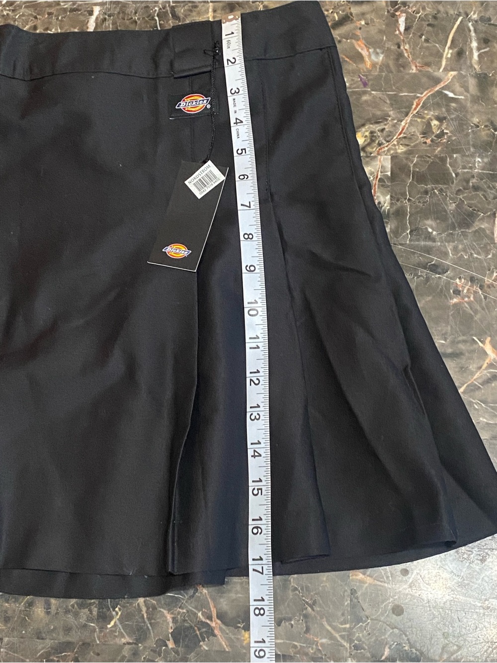Dickies Black Pleated Skirt with Logo - Picture 10 of 11